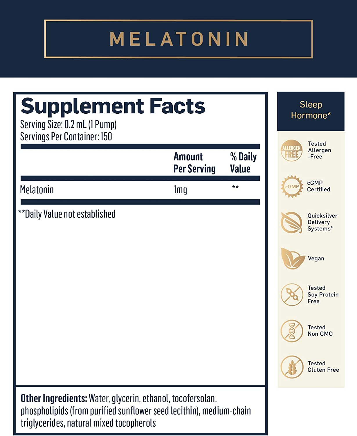 Liposomal Melatonin 1mg